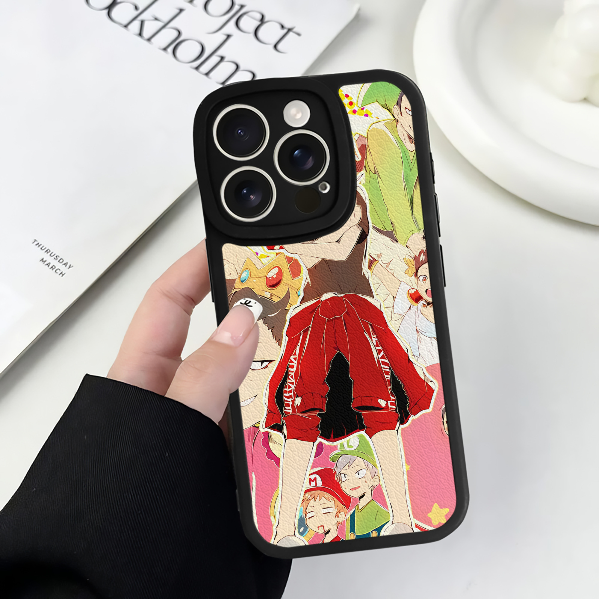 （画像用） ハイキュー!! Haikyu!! 【iPhone 16シリーズ対応】シリコンスマホケース（レザー調） 材質：シリコン